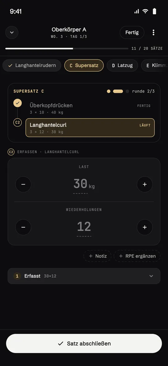Supersatz in der Einheit