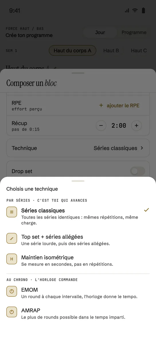 Les techniques