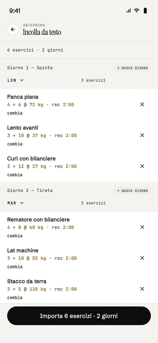 Incolla dalle note