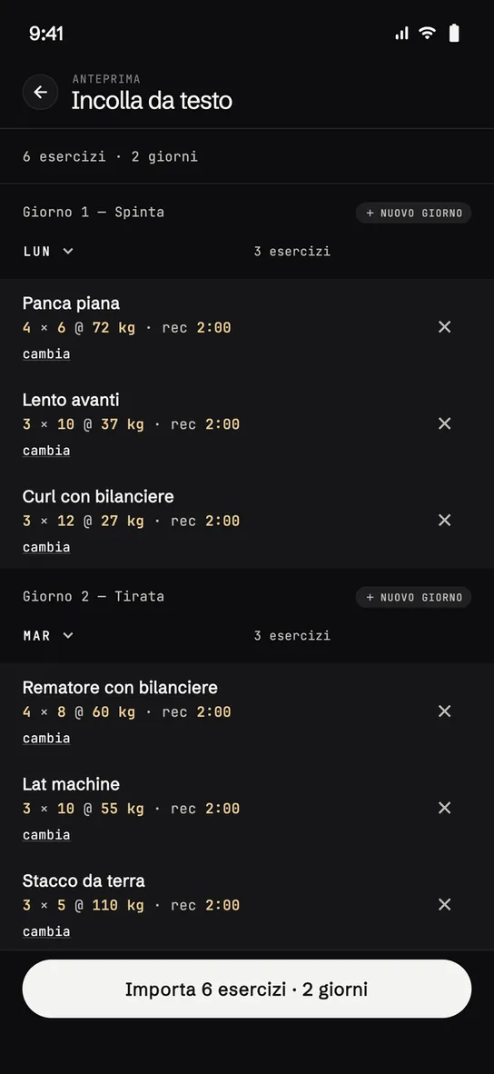 Incolla dalle note